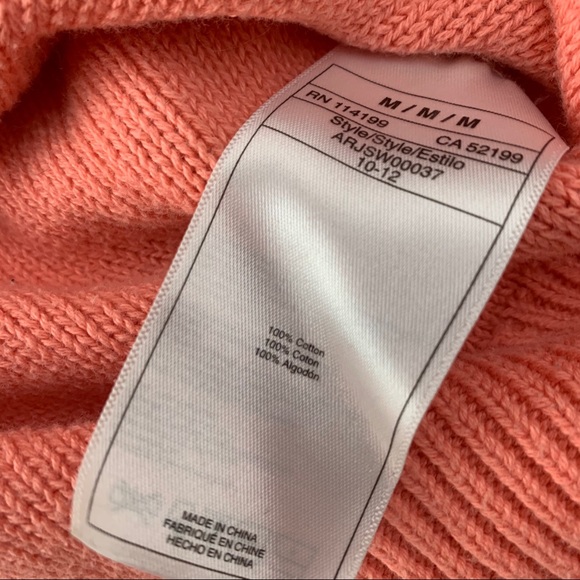 ROXY, GIRLS, KNIT TOP, SALMON , SIZE M 10-12 - Picture 4 of 5